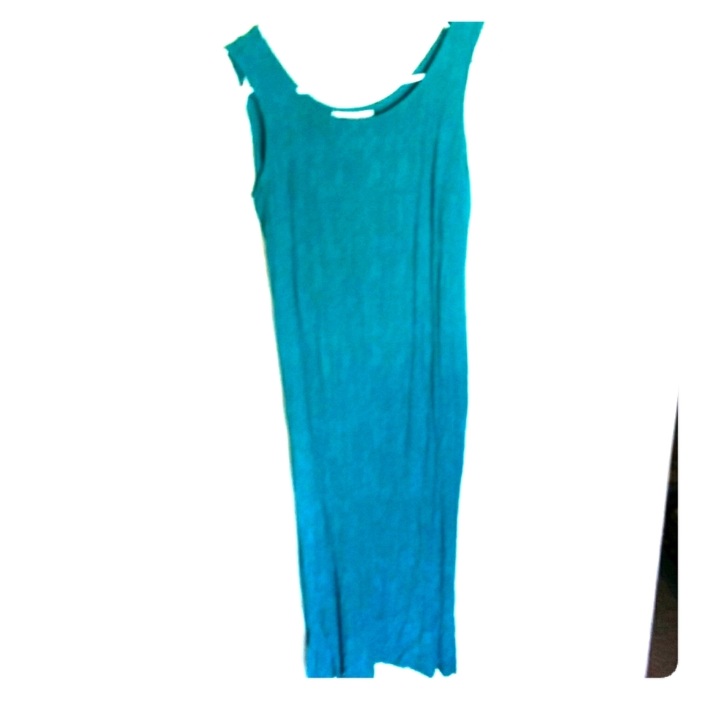 Textured column dress easy care